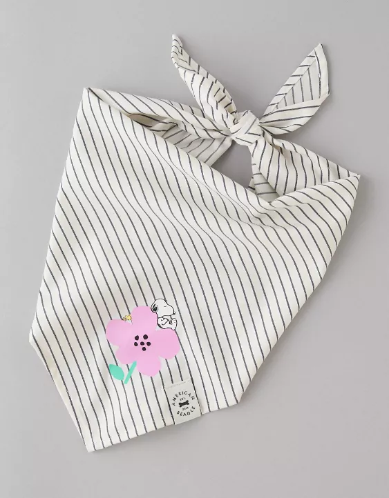 Aeo ABO Gingham Snoopy Dog Bandana