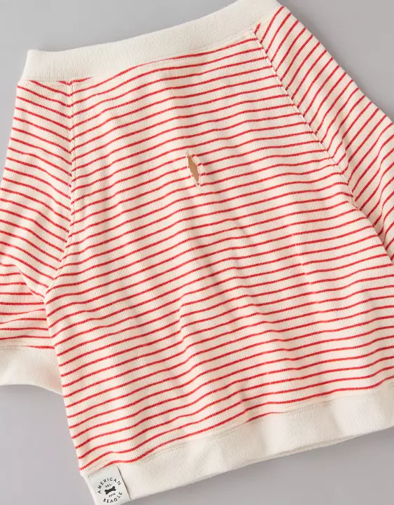 Aeo ABO Striped Plush PJ Top