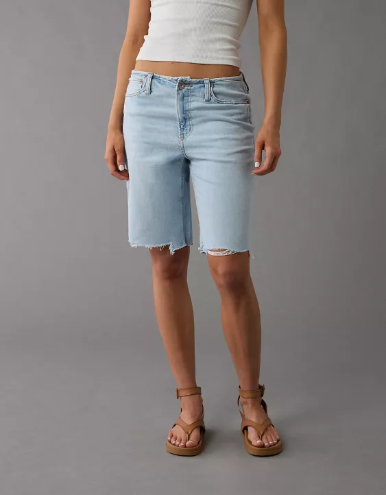 Aeo AE 11" Dreamy Drape Stretch High-Waisted Jort
