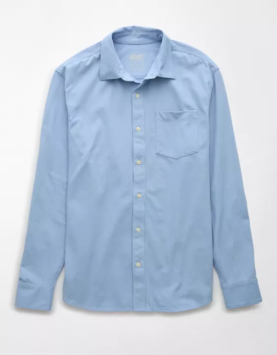 Aeo AE 24/7 Club Long Sleeve Button-Up Shirt