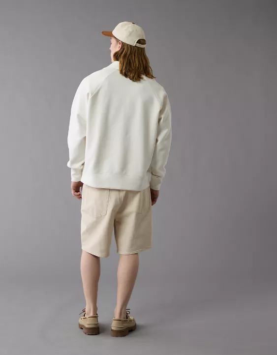 Aeo AE 24/7 Long-Sleeve Rugby Polo Sweatshirt