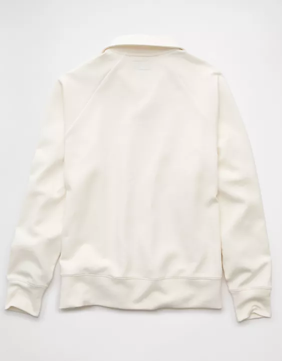 Aeo AE 24/7 Long-Sleeve Rugby Polo Sweatshirt