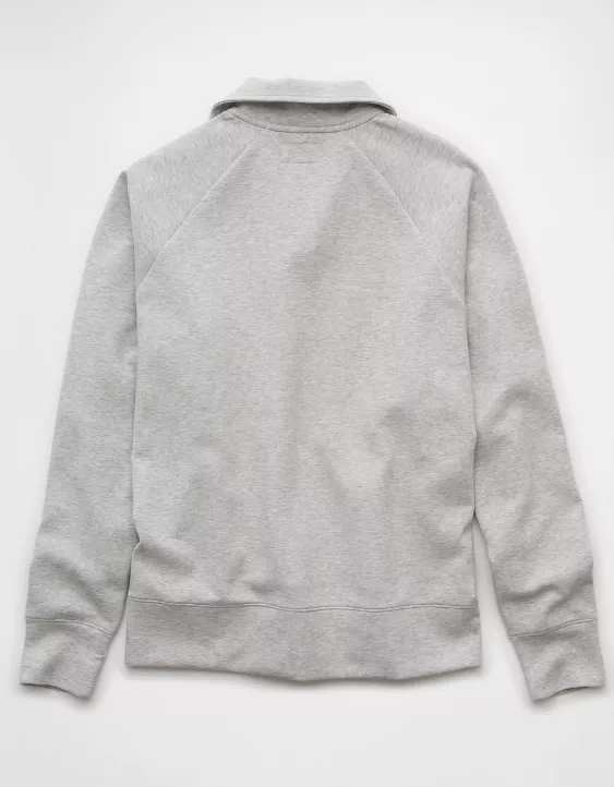 Aeo AE 24/7 Long-Sleeve Rugby Polo Sweatshirt