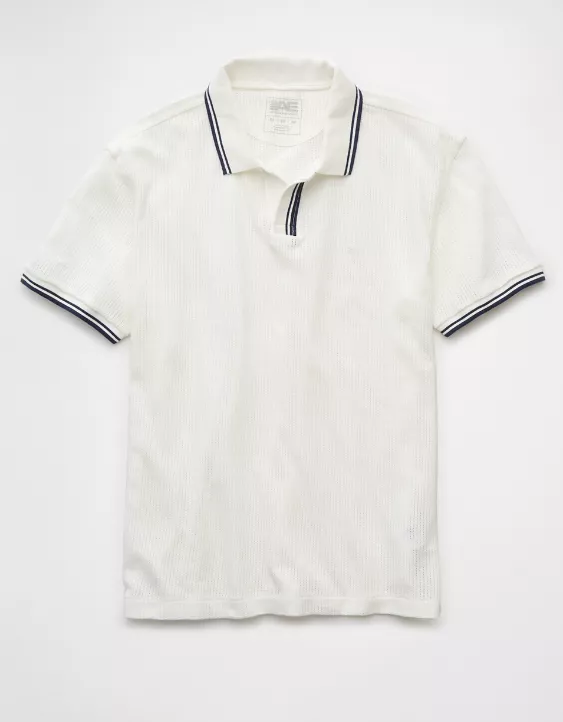 Aeo AE 24/7 Mesh Polo Shirt