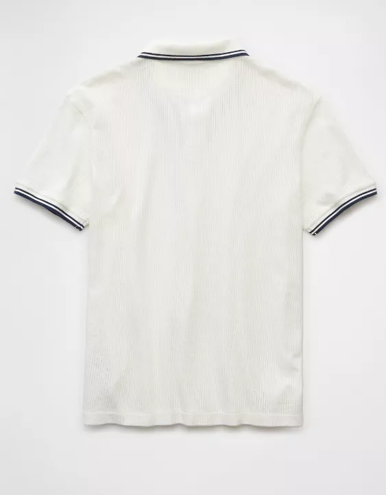 Aeo AE 24/7 Mesh Polo Shirt