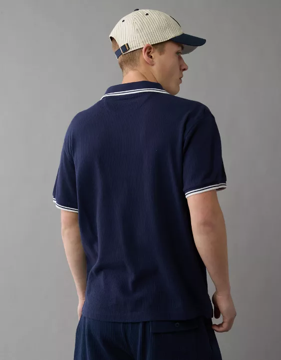 Aeo AE 24/7 Mesh Polo Shirt