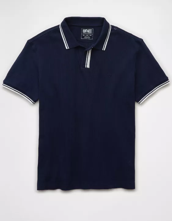 Aeo AE 24/7 Mesh Polo Shirt