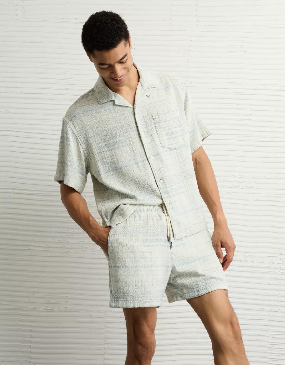 aeo AE 5" Textured Striped Lived-In Trekker Short