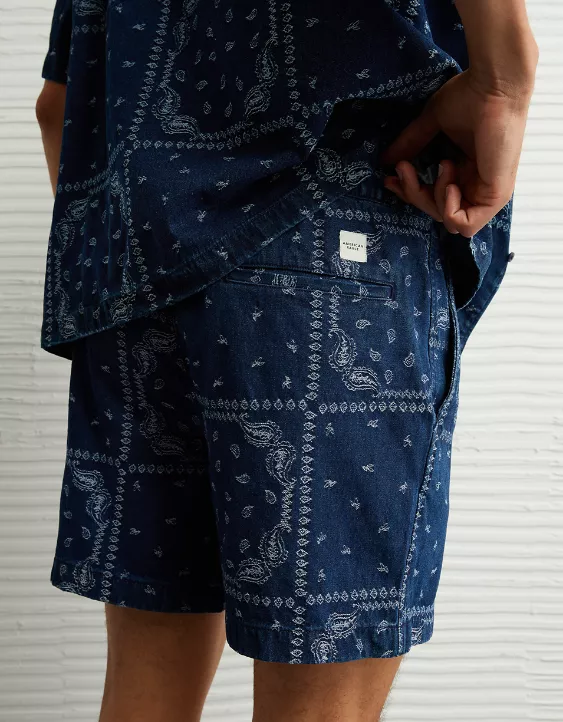 Aeo AE 7" Bandana Lived-In Trekker Short
