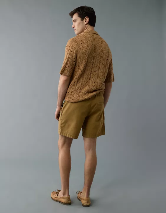 Aeo AE 7" Flex Linen-Blend Trekker Short