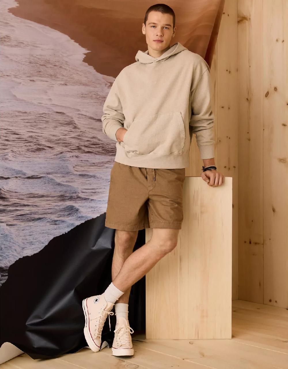 aeo AE 7" Flex Linen-Blend Trekker Short