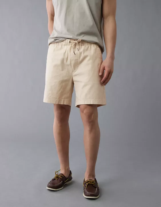 Aeo AE 7" Flex Linen-Blend Trekker Short
