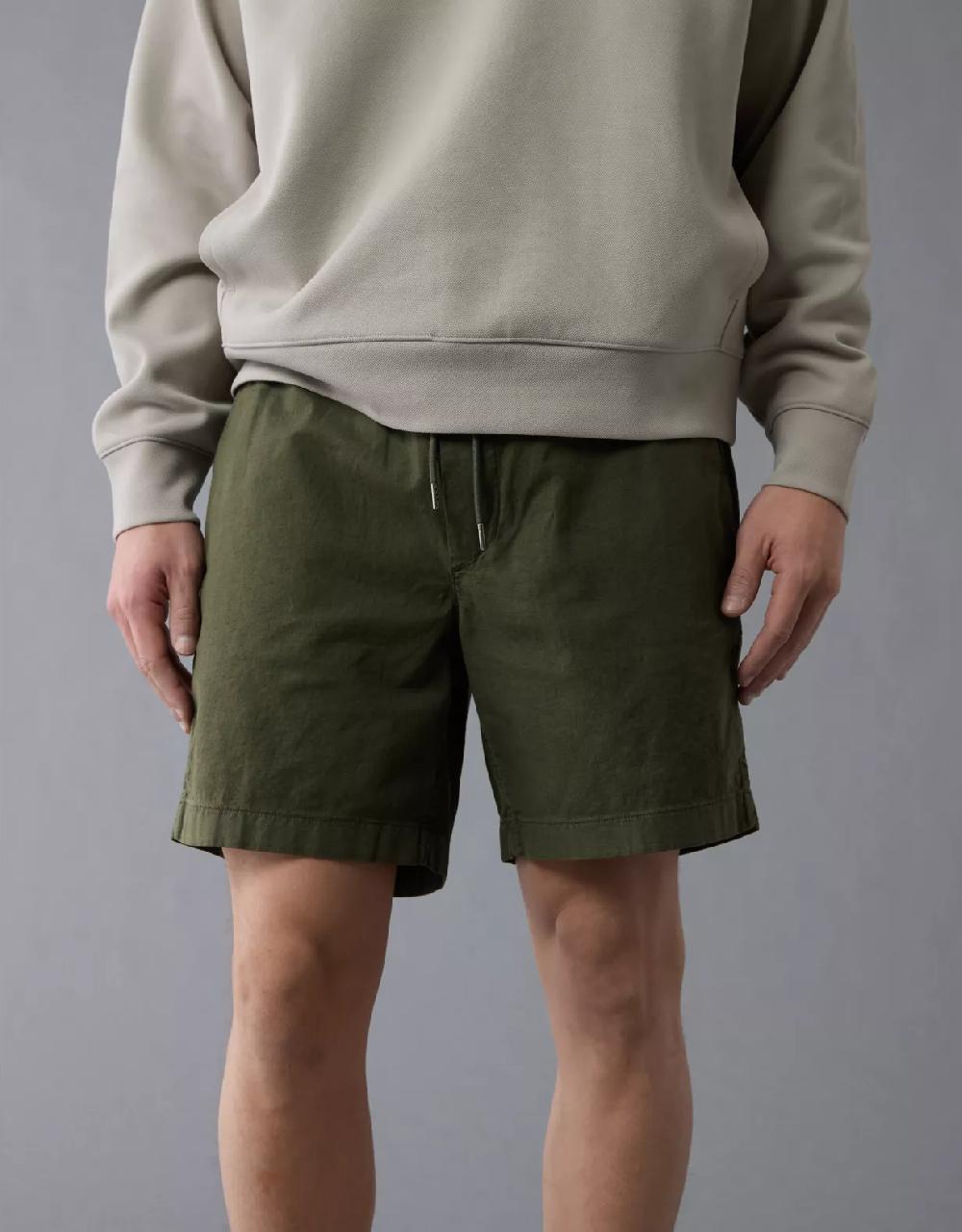 aeo AE 7" Flex Linen-Blend Trekker Short