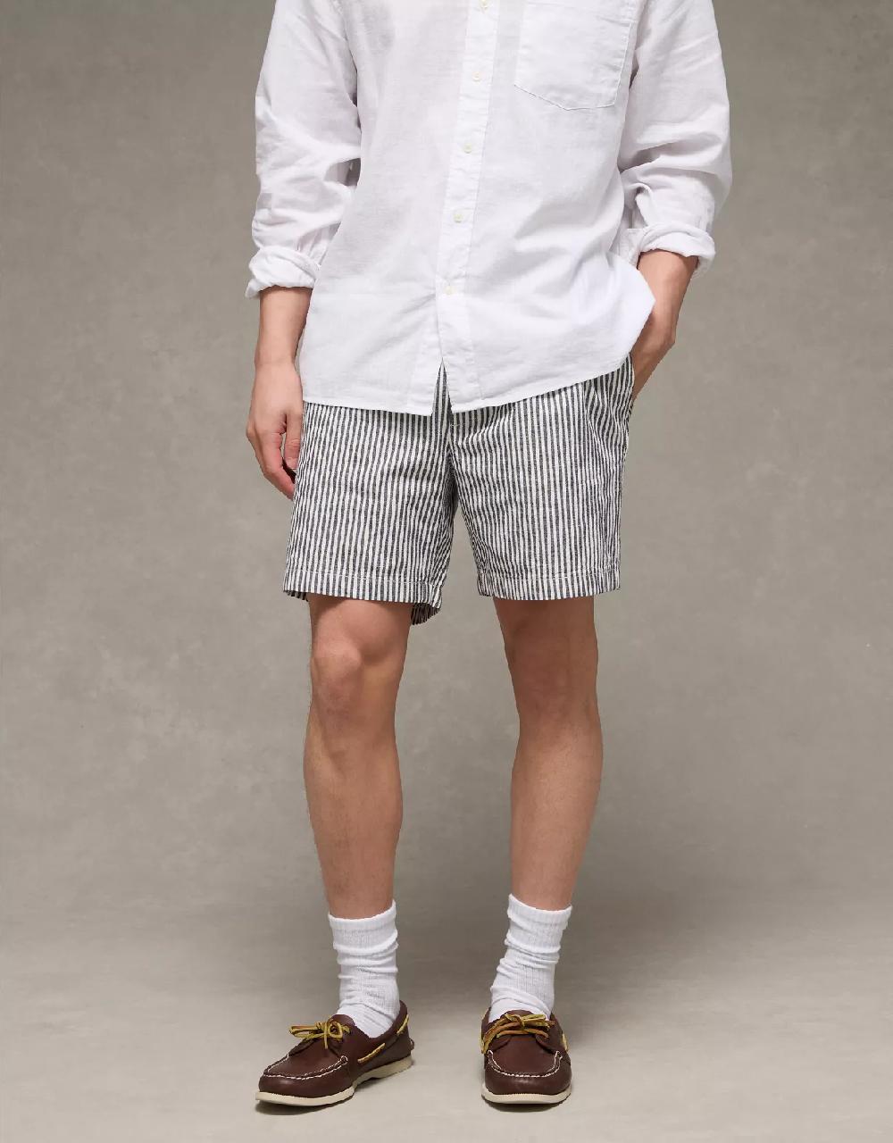 aeo AE 7" Striped Lived-In Trekker Short