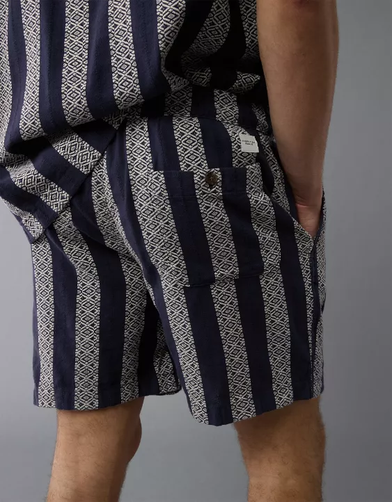 Aeo AE 7" Textured Striped Lived-In Trekker Short