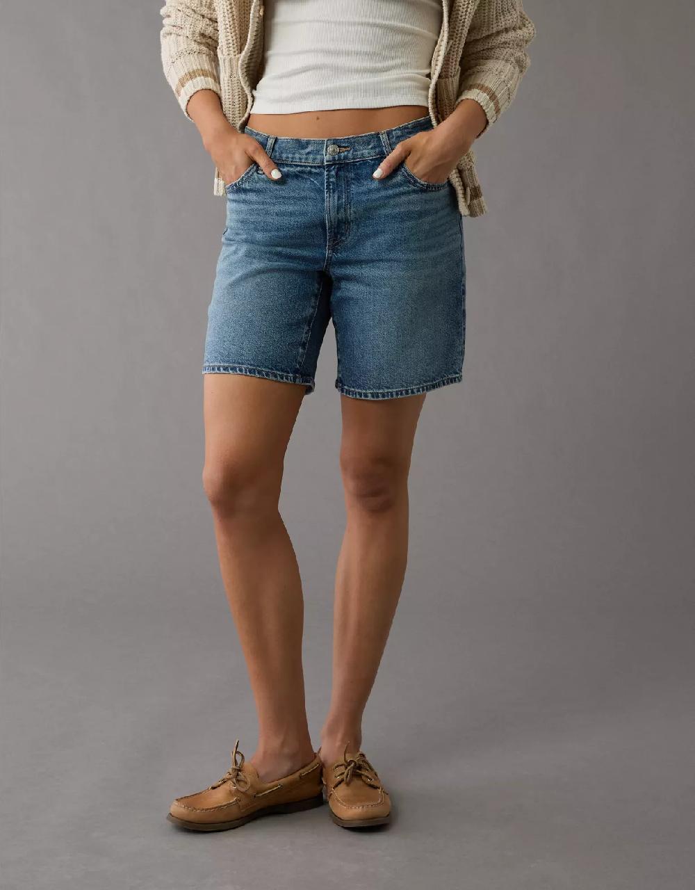 aeo AE 8" Strigid Perfect Denim Bermuda Short
