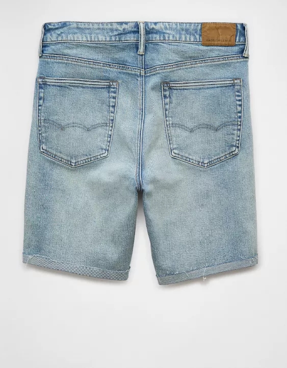 Aeo AE 9" AirFlex+ Distressed Denim Short
