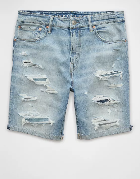 Aeo AE 9" EasyFlex Patched Denim Short