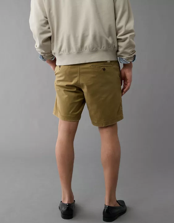 Aeo AE 9" Flex Lived-In Khaki Short