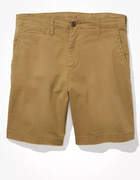 Aeo AE 9" Flex Lived-In Khaki Short