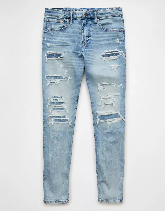 Aeo AE AirFlex+ Patched Athletic Fit Jean