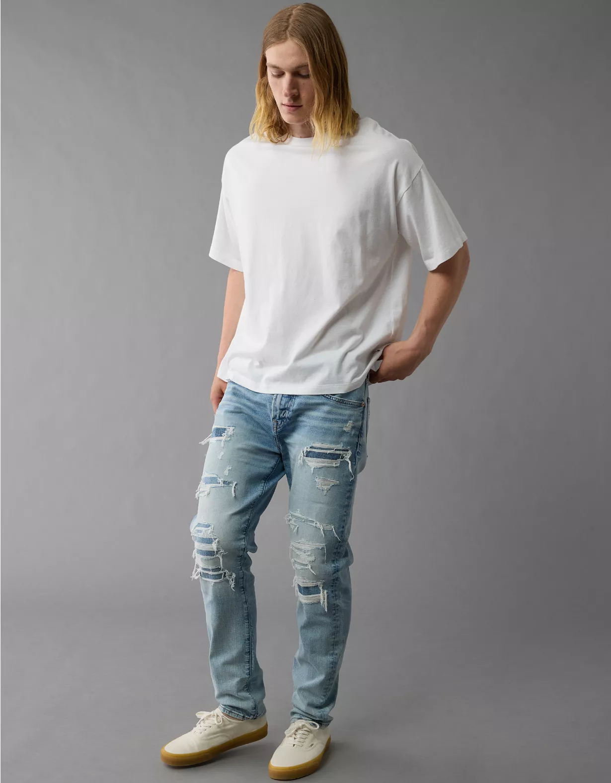 aeo AE AirFlex+ Patched Athletic Fit Jean