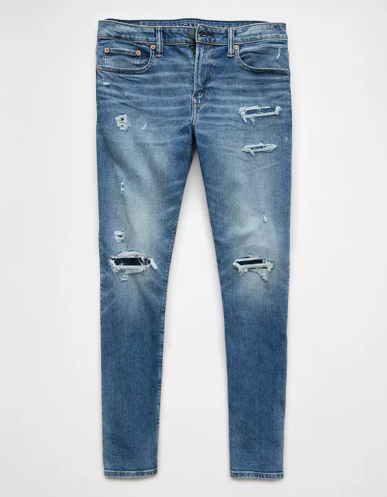 Aeo AE AirFlex+ Patched Athletic Skinny Jean