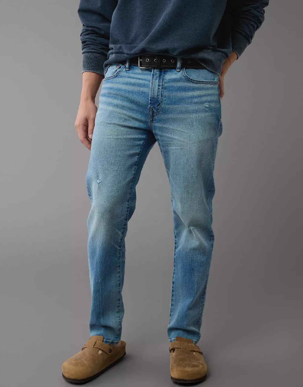 aeo AE AirFlex+ Ripped Slim Straight Jean