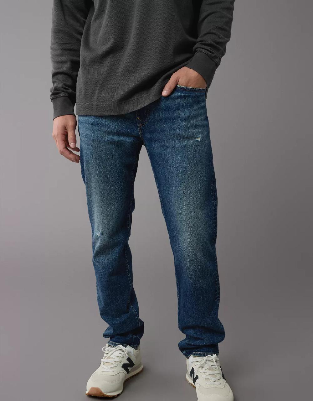 aeo AE AirFlex+ Ripped Slim Straight Jean