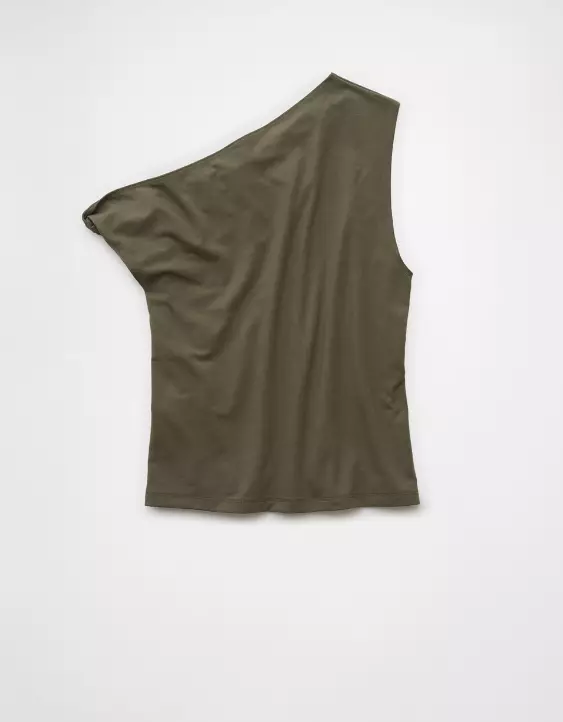 Aeo AE Asymmetrical Twist Shoulder Tank Top