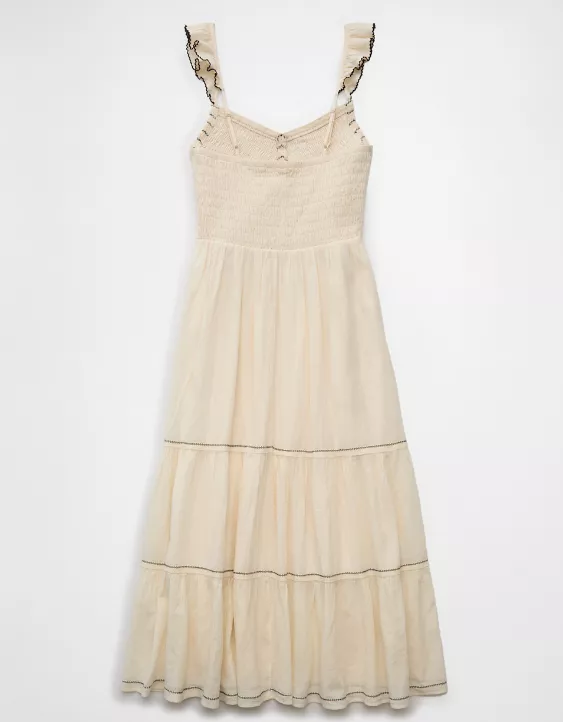 Aeo AE Bella Flutter Sleeve Midi Dress