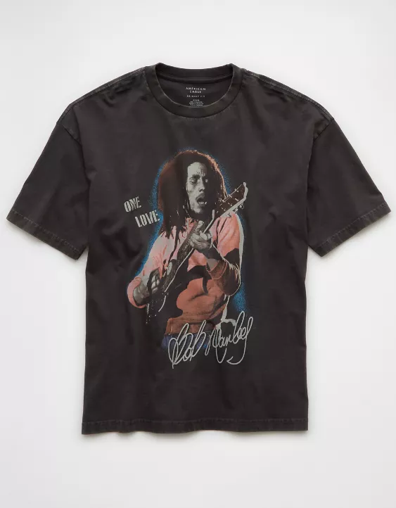 Aeo AE Boxy Bob Marley Graphic T-Shirt
