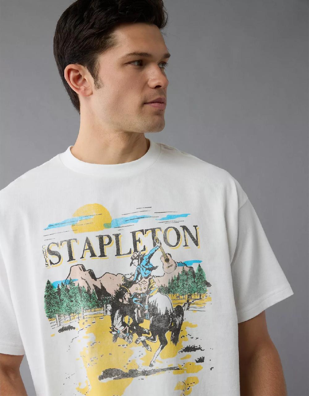 aeo AE Boxy Chris Stapleton Graphic T-Shirt