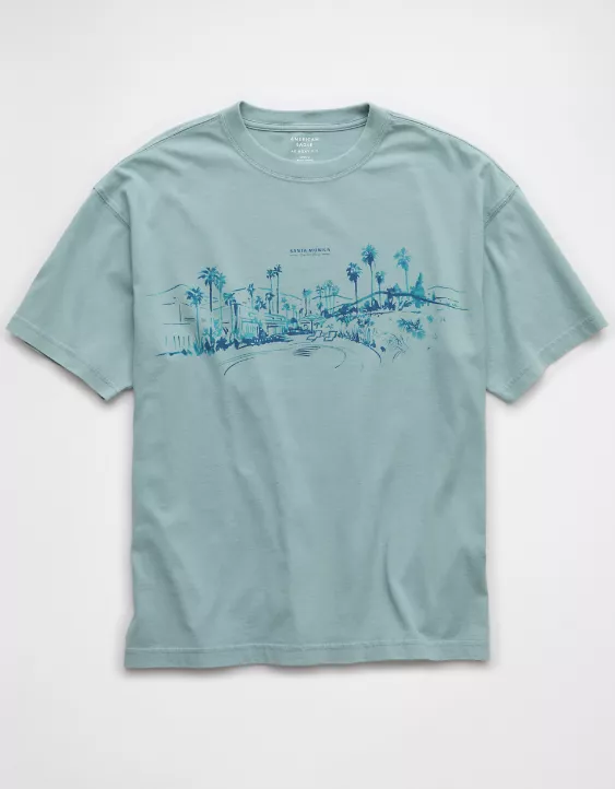 Aeo AE Boxy Destination Graphic T-Shirt