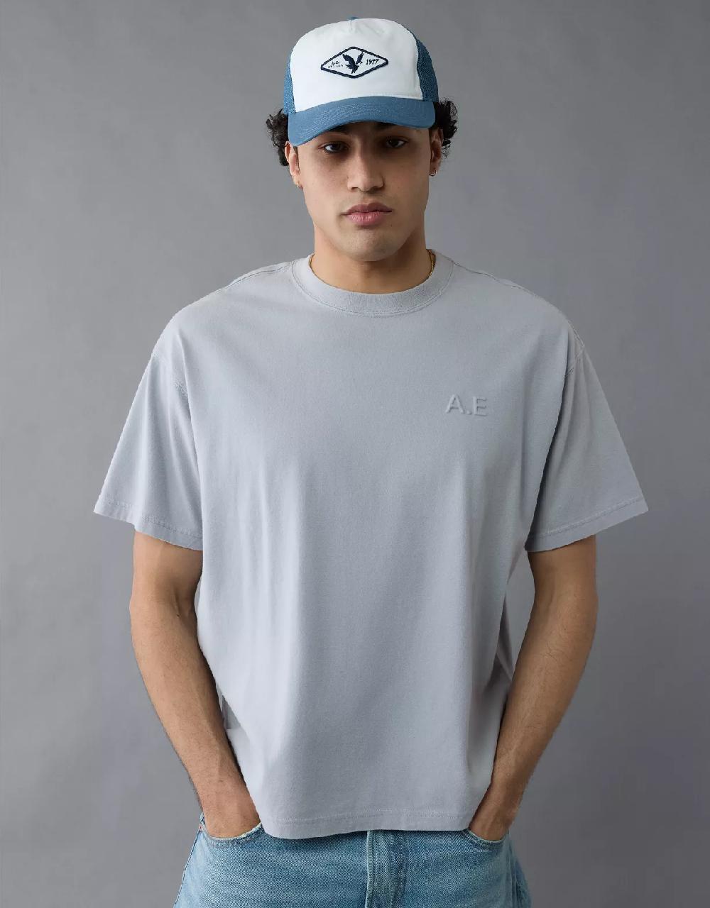 aeo AE Boxy Elevated Logo Graphic T-Shirt