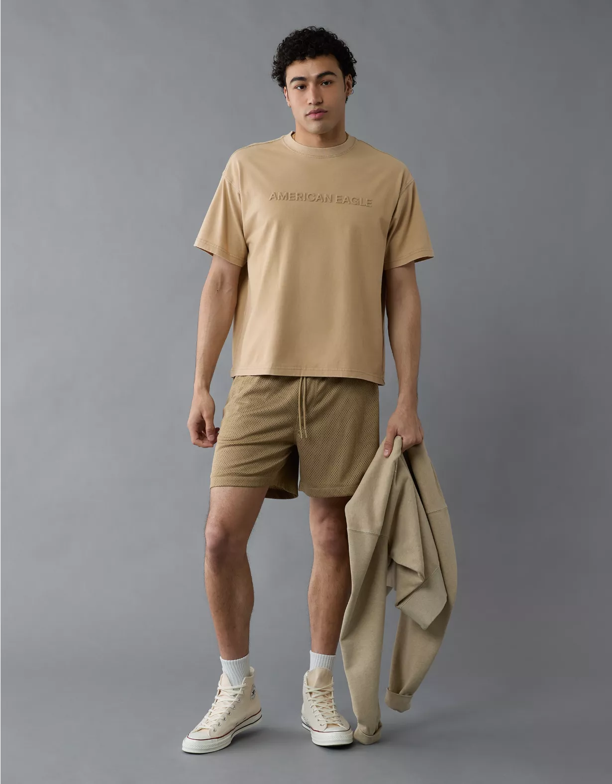 aeo AE Boxy Elevated Logo Graphic T-Shirt