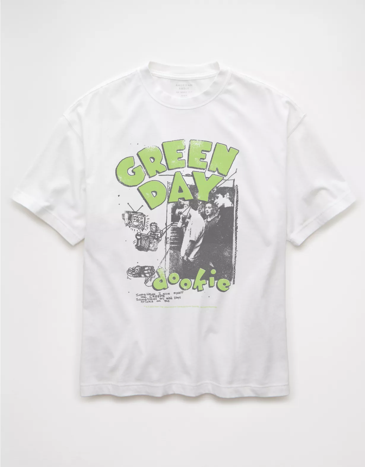 aeo AE Boxy Green Day Graphic T-Shirt