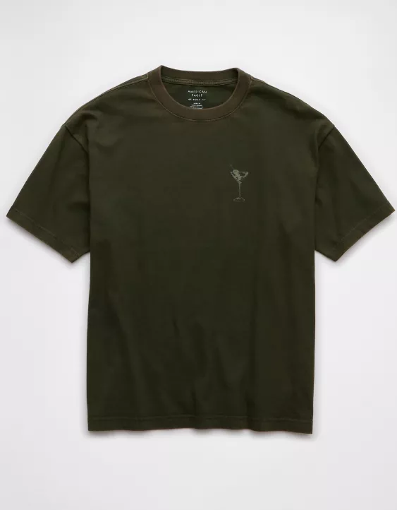 Aeo AE Boxy Happy Hour Graphic T-Shirt