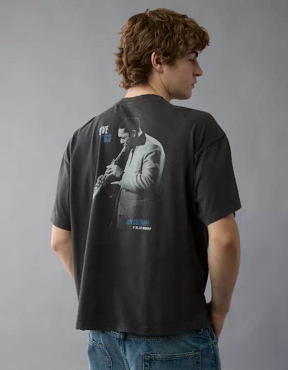 Aeo AE Boxy John Coltrane Graphic T-Shirt