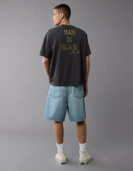 Aeo AE Boxy Johnny Cash Graphic T-Shirt