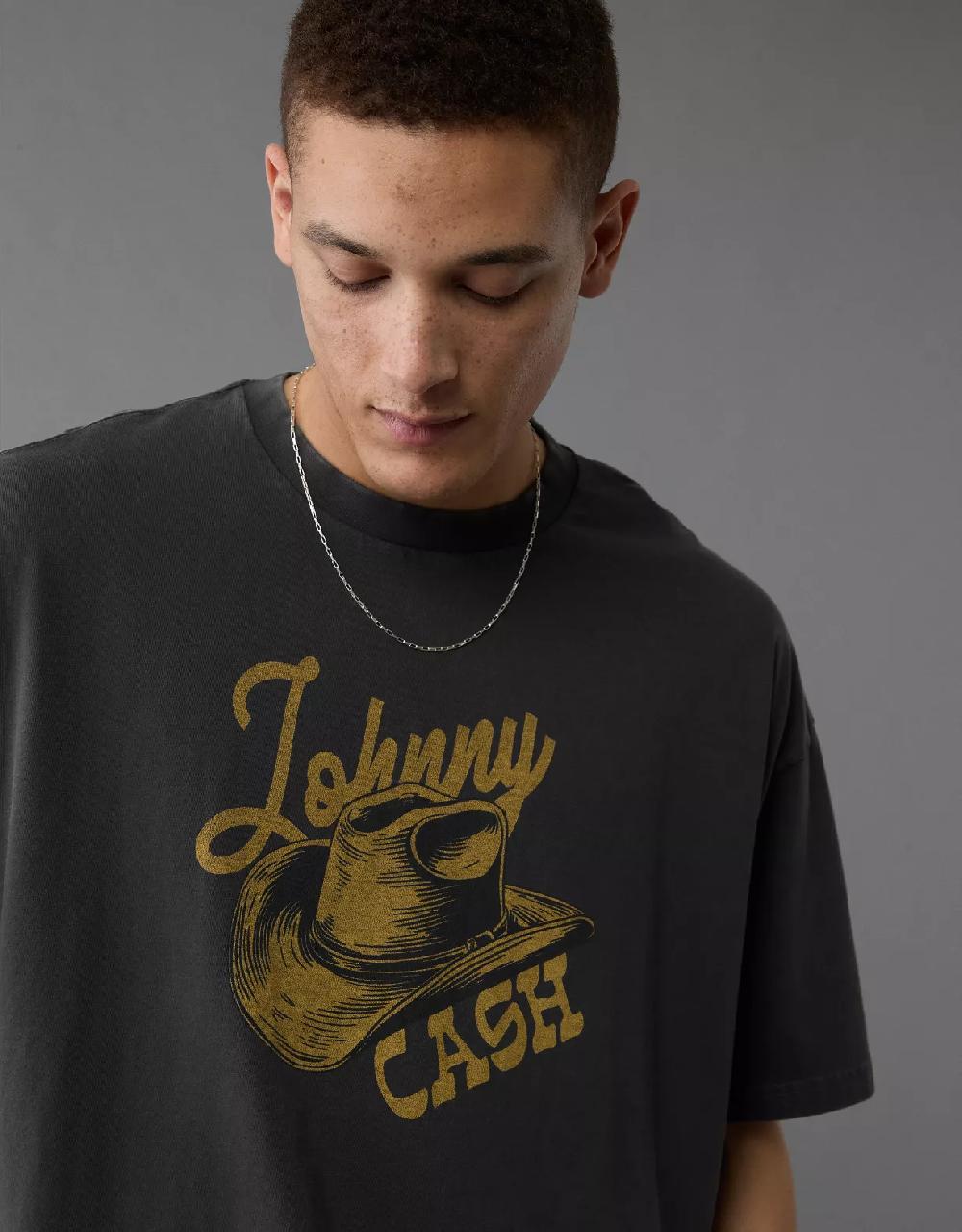 aeo AE Boxy Johnny Cash Graphic T-Shirt