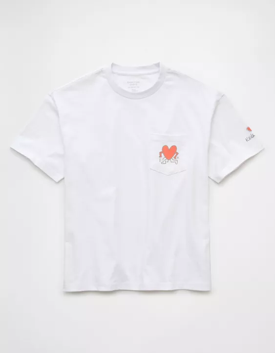 Aeo AE Boxy Keith Haring Graphic T-Shirt