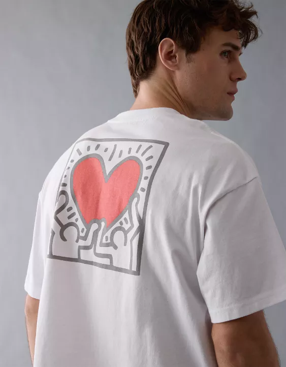 Aeo AE Boxy Keith Haring Graphic T-Shirt