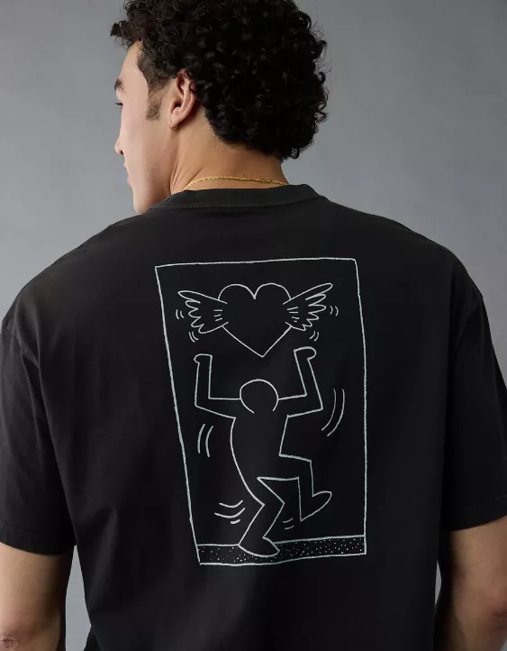 Aeo AE Boxy Keith Haring Graphic T-Shirt