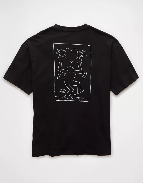 Aeo AE Boxy Keith Haring Graphic T-Shirt