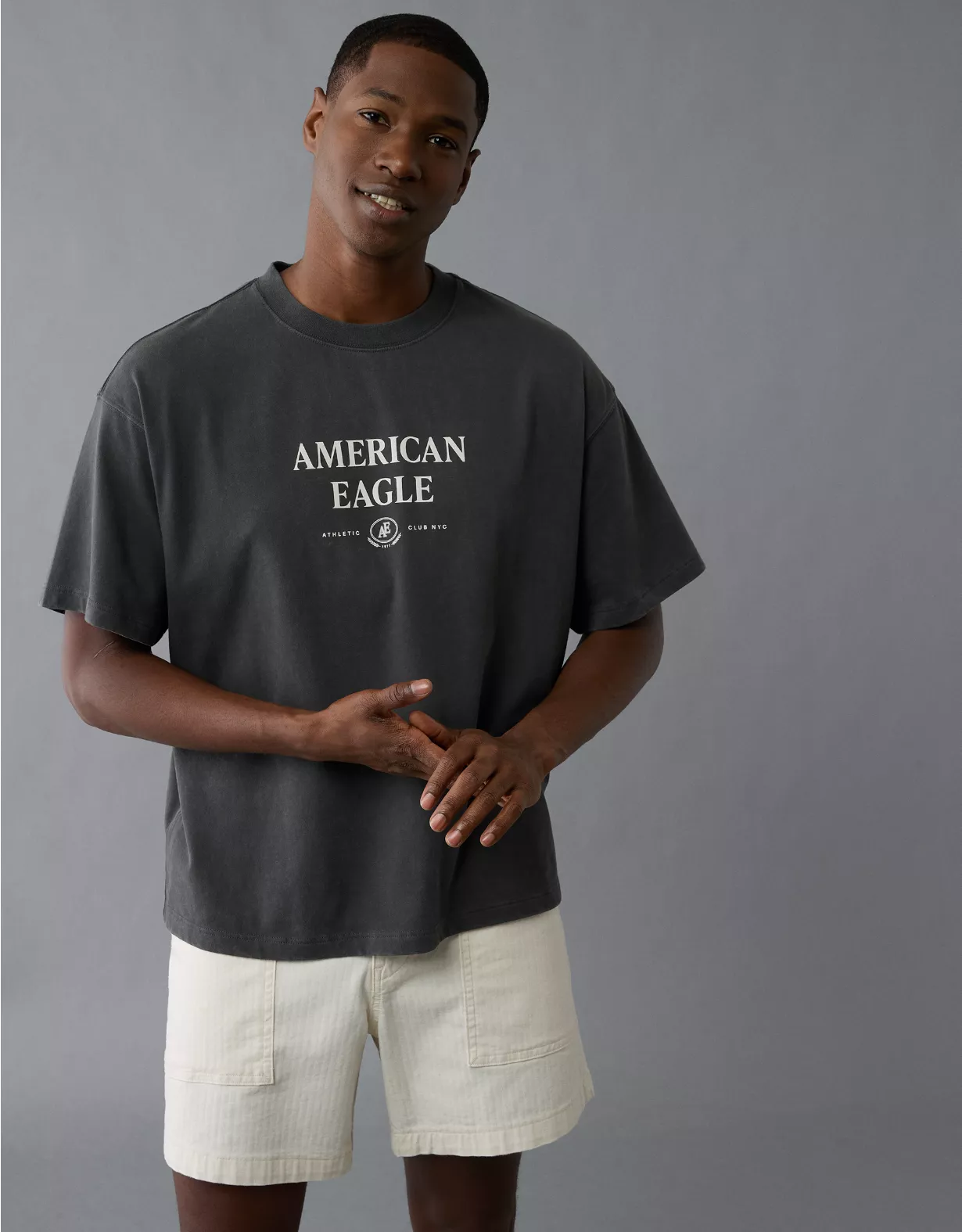aeo AE Boxy Logo Graphic T-Shirt