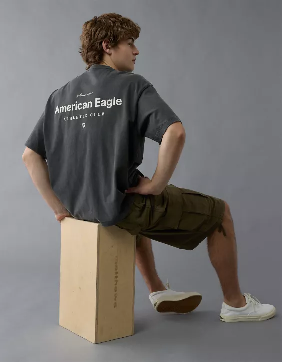 Aeo AE Boxy Logo Graphic T-Shirt