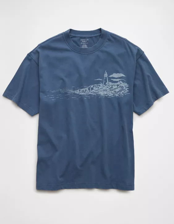 Aeo AE Boxy Nautical Graphic T-Shirt