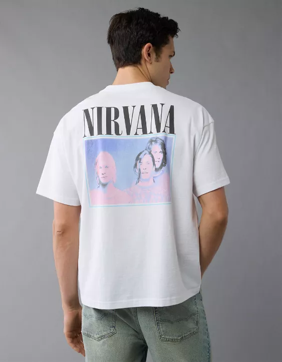 Aeo AE Boxy Nirvana Graphic T-Shirt