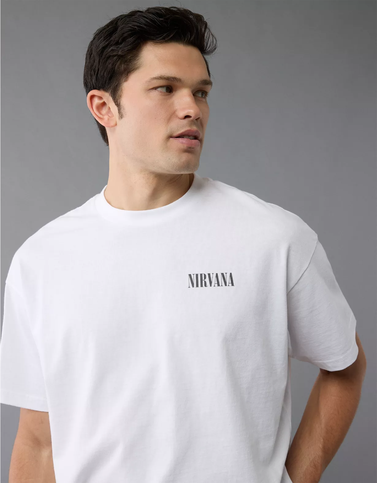 aeo AE Boxy Nirvana Graphic T-Shirt